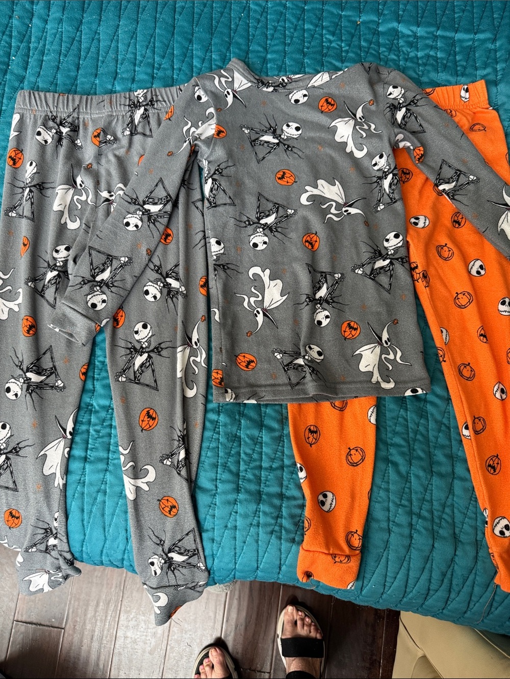 Disney Jack Skellington Pajama Set - Gray & Orange